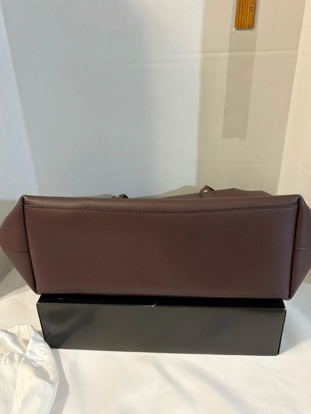 Coach Pebble Leather Tote Bag in Dark Brown women’s 11 X 14 - Picture 10 of 14